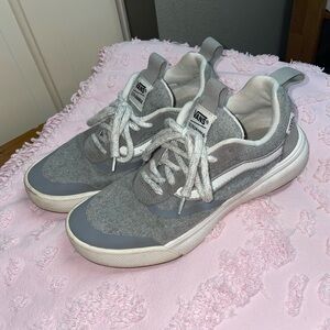 Vans Light Gray and White Casual Sneakers